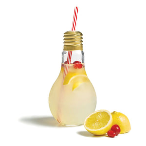 Gourmet - Bottle Drinking w/Straw - Light Bulb Model