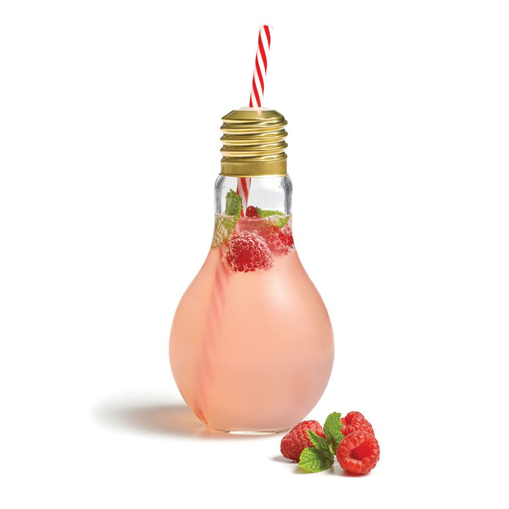 Gourmet - Bottle Drinking w/Straw - Light Bulb Model