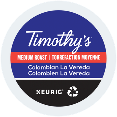TIMOTHY'S K CUP Med Roast Colombia La Vereda 24 CT