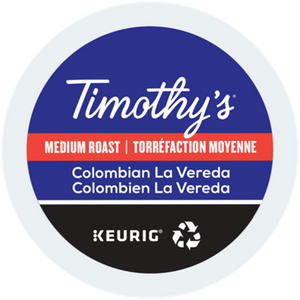 TIMOTHY'S K CUP Med Roast Colombia La Vereda 24 CT