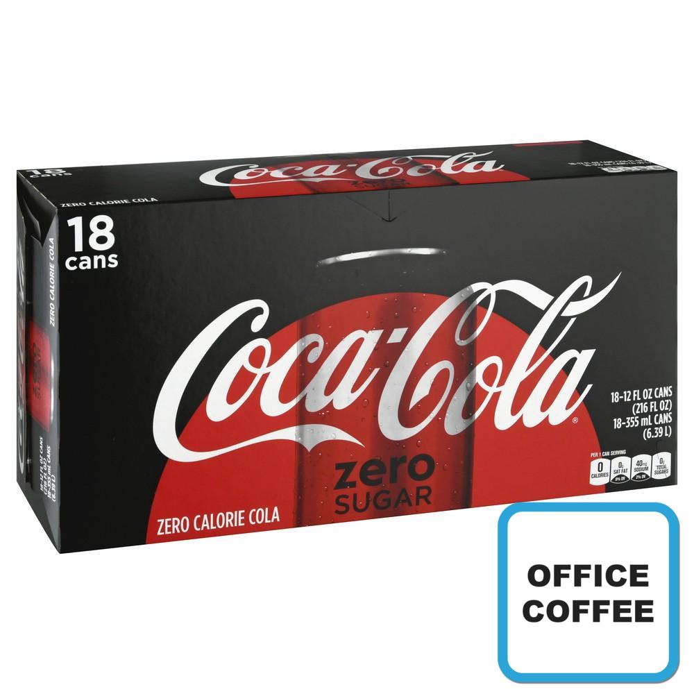 Coke Zero Carbonated Soft Drink (18 Cans) (Office Coffee)
