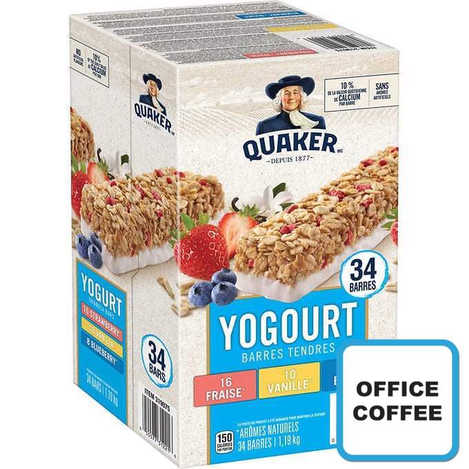 Quaker Yogurt Bars Flavour Variety 34 x 35gr (Office Coffee)