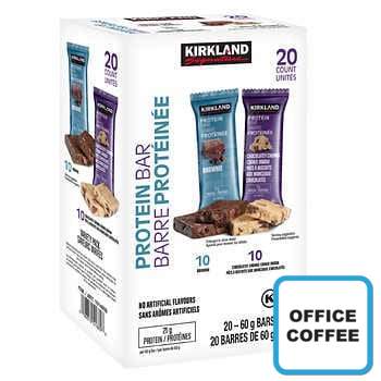 Kirkland Protein  - 10 Choco Chunk Cookie Dough / 10 Brownie 20 x 60gr (Office Coffee)