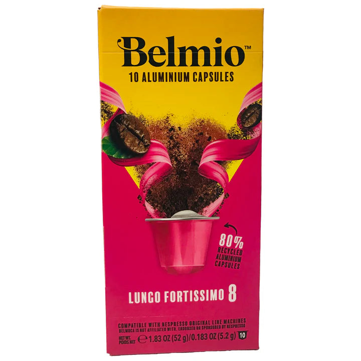 Belmio - Lungo Forte 8 Nespresso® Compatible Capsules, 10 Pack  ALUMINUM