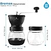 Grosche  -  Bremen Black Manual Coffee Grinder with Extra Storage Canister GR283