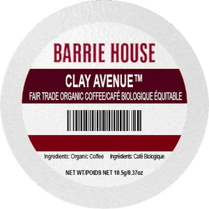 Barrie House CLAY AVENUE FAIR TRADE ORGANIC 24 CT - SINGLE SERVE CAPSULES