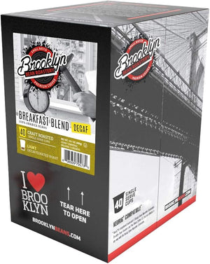 Brooklyn Bean Breakfast Blend Decaf 12 CT or 40 CT