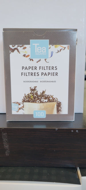 Tea Squared Paper Filters (100/Box)