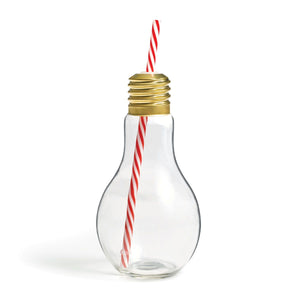 Gourmet - Bottle Drinking w/Straw - Light Bulb Model