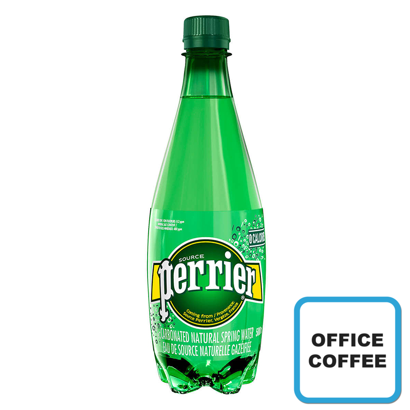 Perrier Water - Regular Bottle Carbonated Soft Drinks 24 x 500ml (Office Coffee)