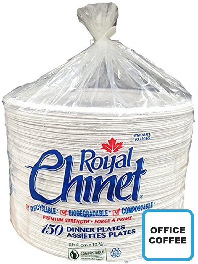 Royal Chinet - Paper plates (10.5 ins) 150 pieces (Office Coffee)