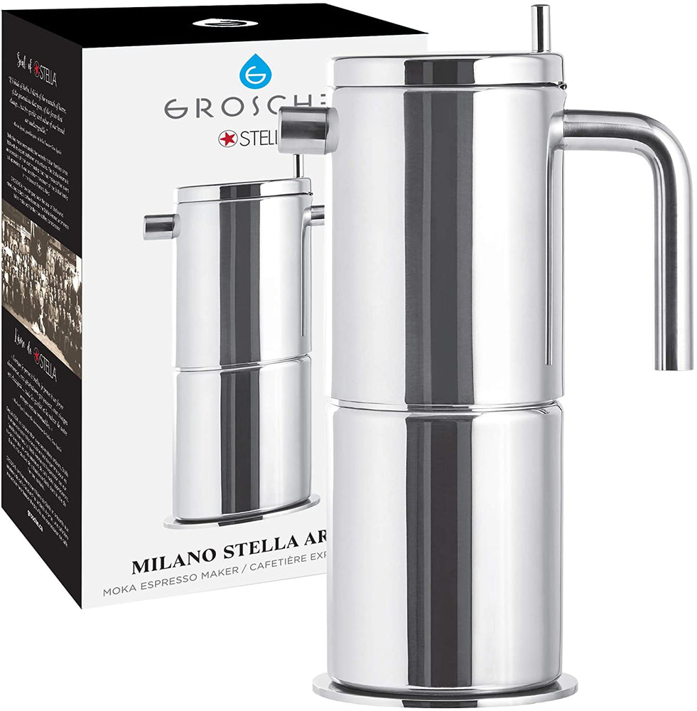 
            
                Load image into Gallery viewer, Grosche - Milano Stella Aroma Stovetop Espresso Maker 4 cup &amp;amp; 8 cup
            
        
