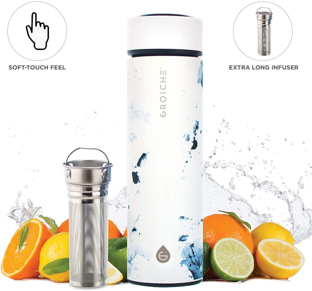 Grosche  -  Chicago Water Bottle White Marble