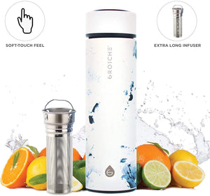 Grosche  -  Chicago Water Bottle White Marble