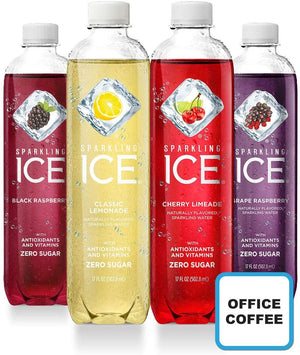 Sparkling Ice   - 6 Coconut Pineapple  - 6 Pink Grapefruit  - 6 Cherry Limeade  - 6 Lemon Lime 24 x 503ml (Office Coffee)