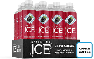 Sparkling Ice Black Raspberry Carbonated Drinks 12 x 503ml (Office Coffee)