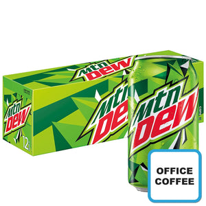 Mountain Dew Carbonated Soft Drink (12 Cans) (Office Coffee)