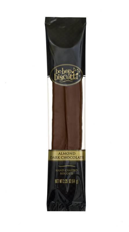 BE BOP Biscotti Almond Dark Chocolate 2.25oz