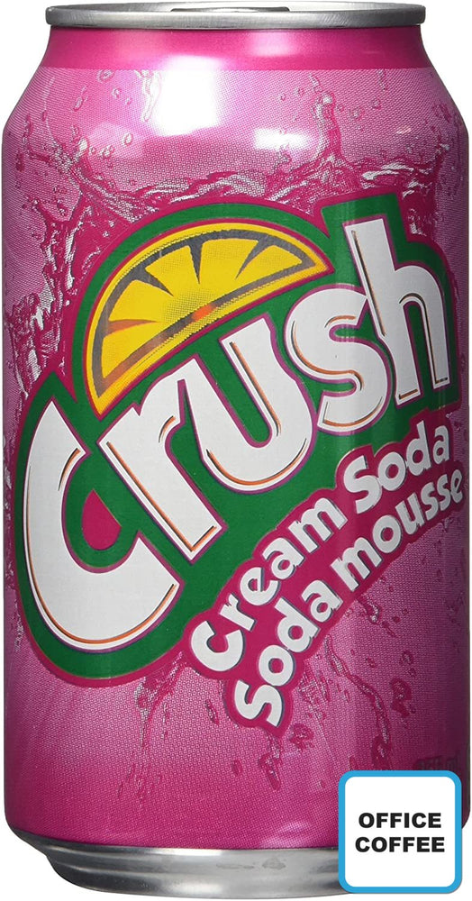 Crush Cream Soda Carbonated Soft Drink (12 Cans) (Office Coffee)