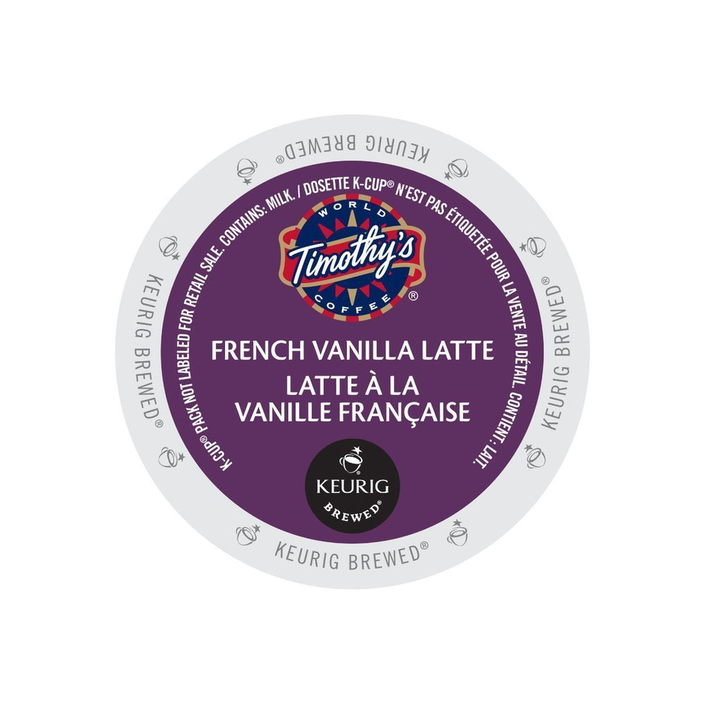 
            
                Load image into Gallery viewer, TIMOTHY&amp;#39;S K CUP French Vanilla Latte 24 CT
            
        