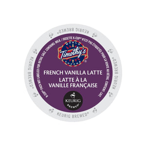 
            
                Load image into Gallery viewer, TIMOTHY&amp;#39;S K CUP French Vanilla Latte 24 CT
            
        