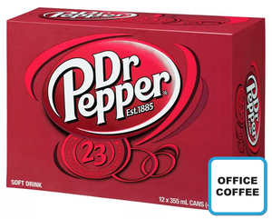 Dr. Pepper Soda Carbonated Soft Drink (12 Cans) (Office Coffee)