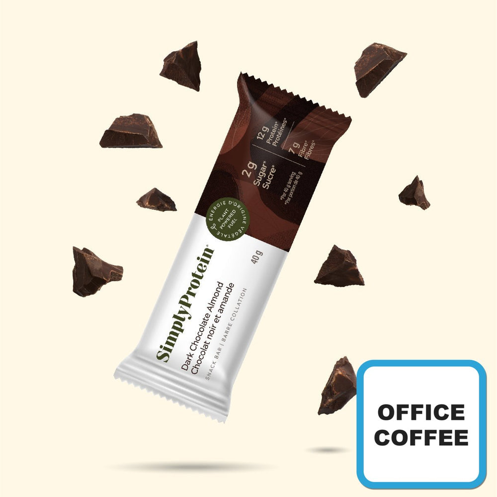 Simply Protein - 5 Dark Chocolate Almond - 5 Lemon Coconut - 5 Peanut Butter Chocolate 15 x 40gr (Office Coffee)