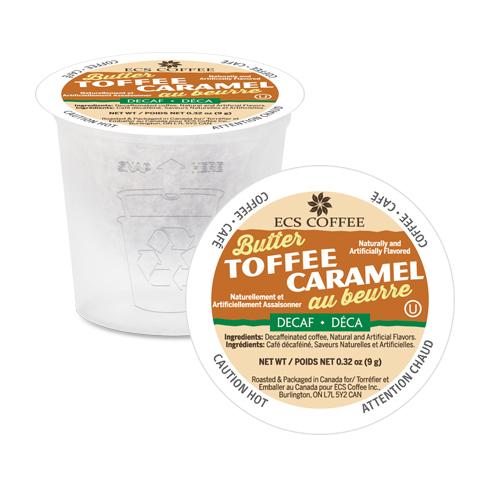 ECS K CUP Butter Toffee Caramel Decaf 24 CT
