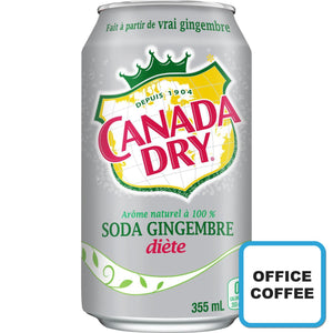 Canada Dry Ginger Ale - Diet Carbonated Soft Drink (12 Cans) (Office Coffee)