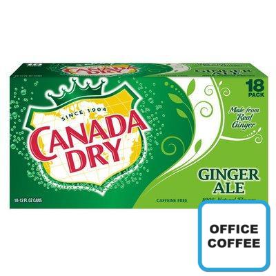 Canada Dry Ginger Ale Carbonated Soft Drink (18 Cans)