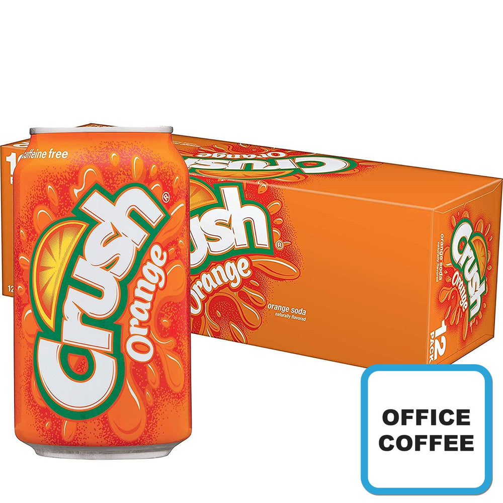 Crush Orange Carbonated Soft Drink (12 Cans) (Office Coffee)