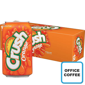 Crush Orange Carbonated Soft Drink (12 Cans) (Office Coffee)