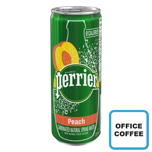 Perrier Water - Peach flavour 8 x 330ml (Office Coffee)