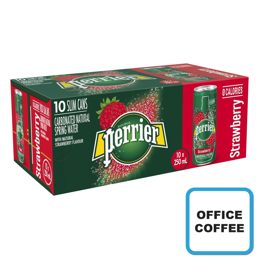 Perrier Water - Strawberry flavour 8 x 330ml (Office Coffee)