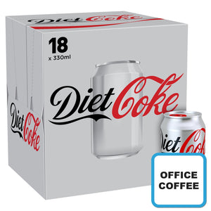 Diet Coke Carbonated Soft Drink (18 Cans) (Office Coffee)