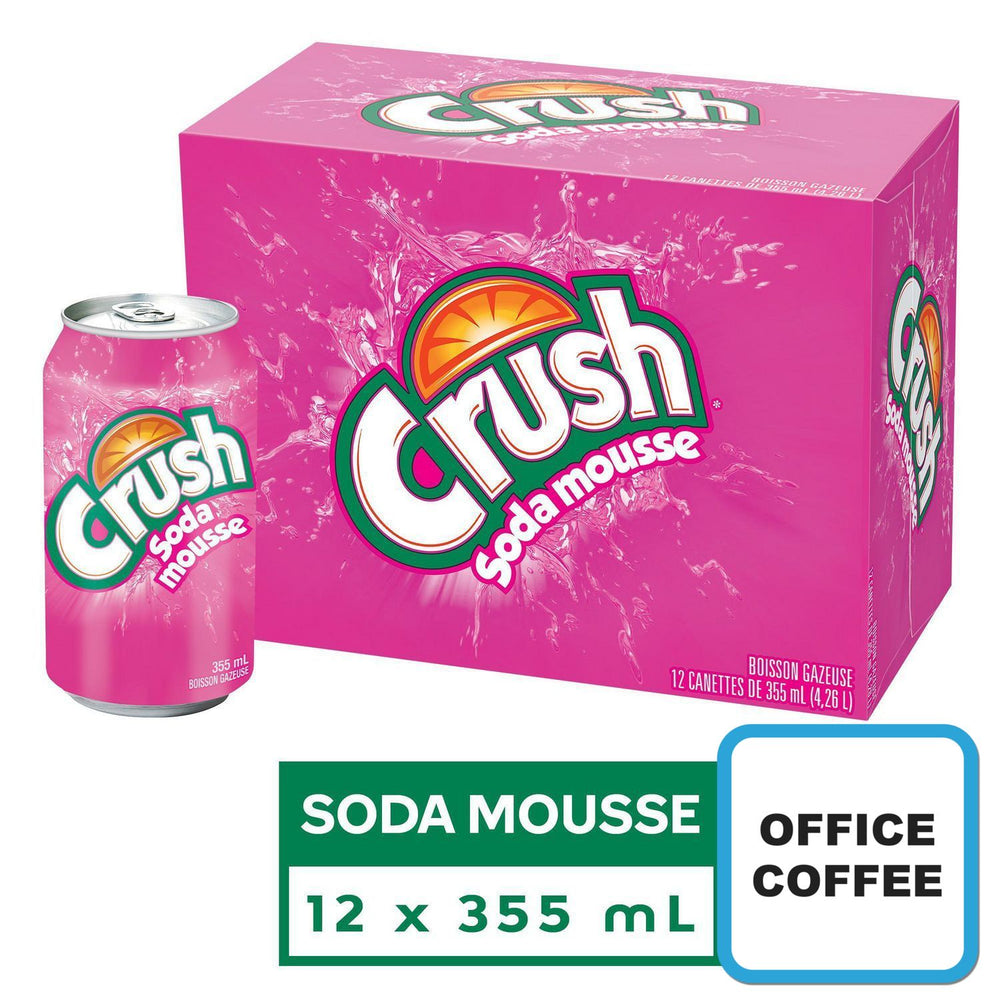 Crush Cream Soda Carbonated Soft Drink (12 Cans) (Office Coffee)