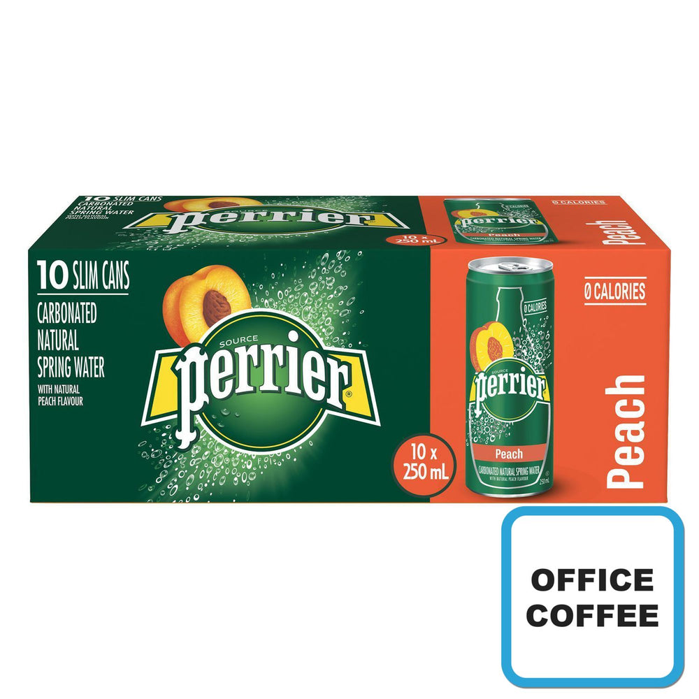 Perrier Water - Peach flavour 8 x 330ml (Office Coffee)
