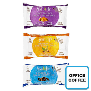 Smart For Life - 6 Chocolate Chip x 6 Peanut Butter x 6 Caramel Almond - 18 x 50gr (Office Coffee)