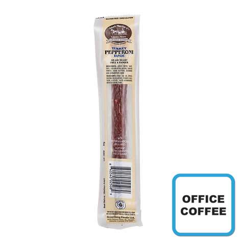 Pepperoni Sticks Noah Martin Mennonite Country Store.. TURKEY.. 25 x 50gr (Office Coffee)