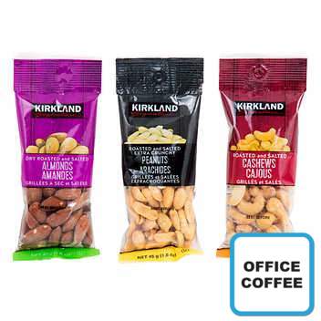 Kirkland Snackies  - Assorted Peanuts/Almonds/Cashews 30 x 45grs (Office Coffee)