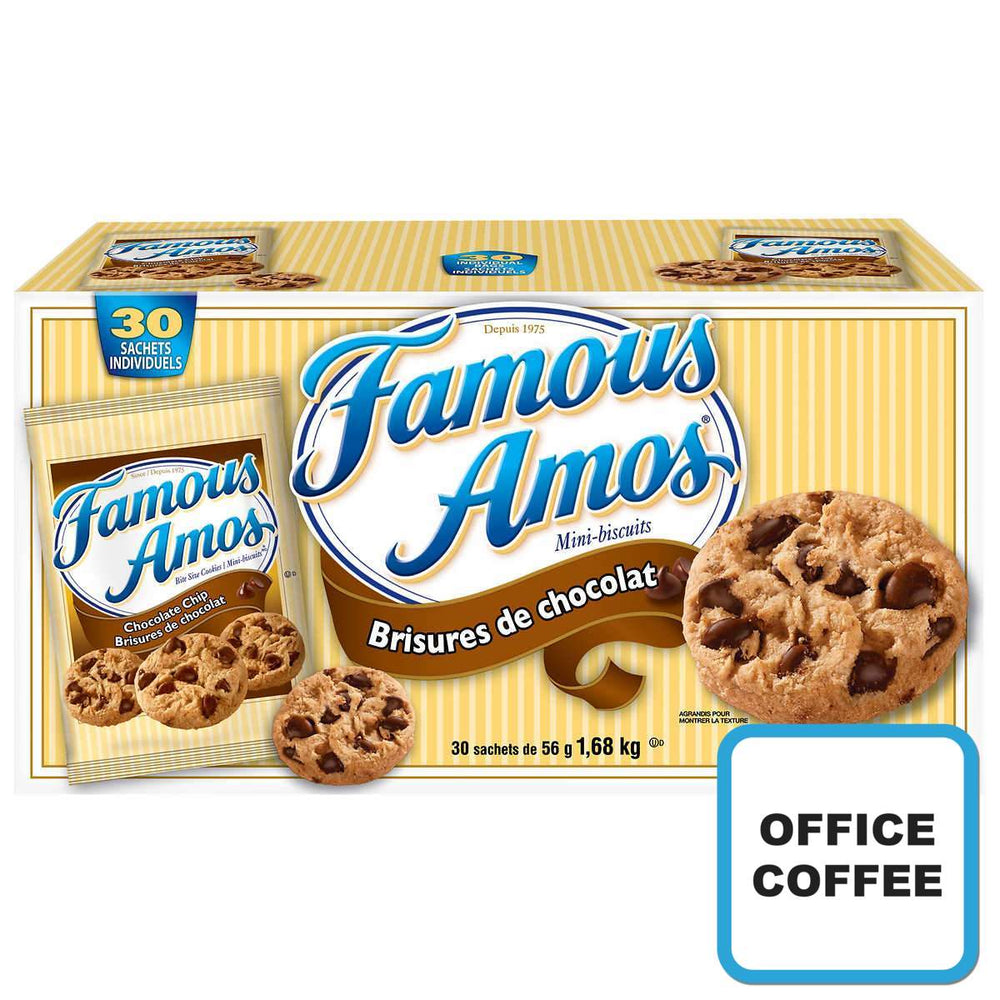 Famous Amos Chocolate Chip Cookies 30 x 56gr (Office Coffee)