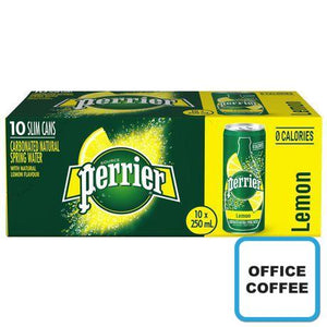 Perrier Water - Lemon Carbonated Soft Drinks 8 x 330ml (Office Coffee)