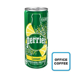 Perrier Water - Lemon Carbonated Soft Drinks 8 x 330ml (Office Coffee)